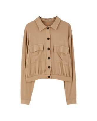 Worker Shirt With Elastic Waistband