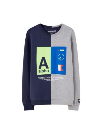 Two-tone Sweatshirt With Neon Detail