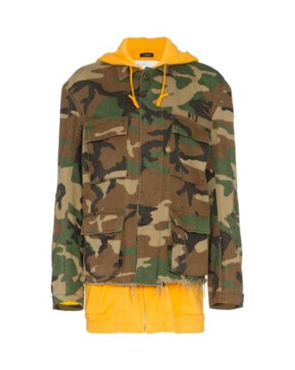 Camouflage Hooded Cotton Jacket